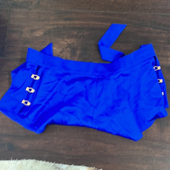 Like New Honey Birdette Laura Blue Silky Shorts Lounge S - Picture 2 of 4